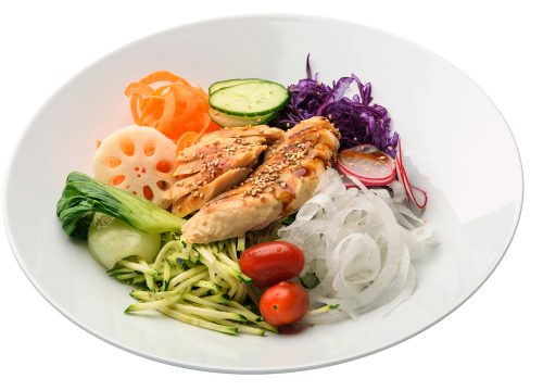 Hühnchen Bowl 14,90 € – Hähnchenfleisch, Pak Choi Gemüse